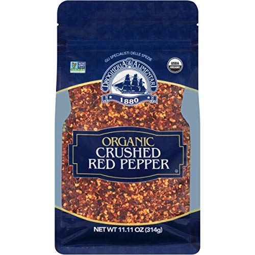 Organic Crushed Red Pepper 11.11 oz | Premium Italian Spice for Pizza, Pasta & Cooking | Drogheria & Alimentari Authentic Seasoning