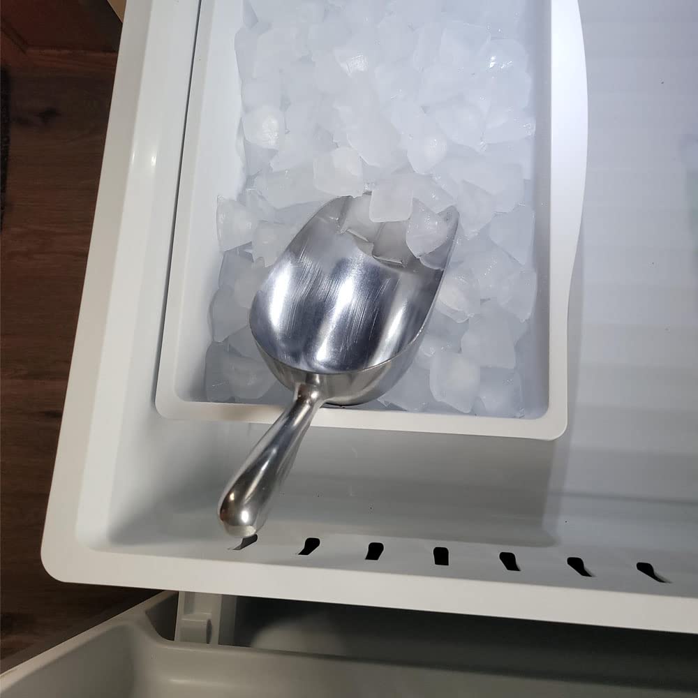 24 oz Cast Aluminum Ice Cube Scoop - Multipurpose Kitchen Shovel for Ice Maker, Freezer & Coffee Beans | Durable Food Scoop for Cocktails, Smoothies & Home Bars