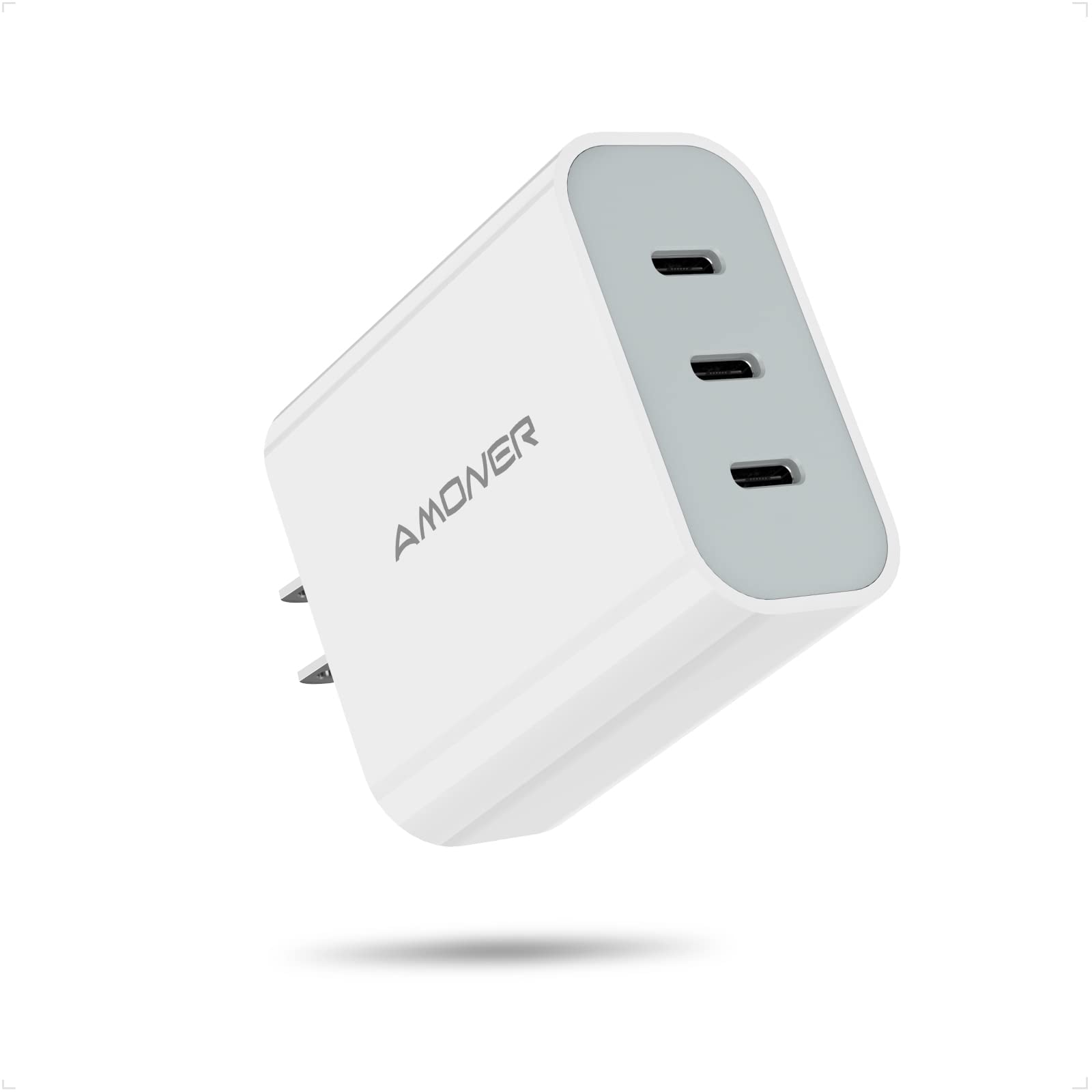 Amoner 35W USB C Fast Charger with PD 3.0 - 3-Port Wall Charger for iPhone 14/13/12/11, Samsung Galaxy, Google Pixel & More | Compact Travel Charger for Home, Office & Car