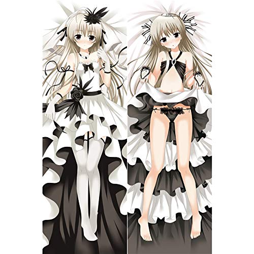 Kasugano Sora Anime Body Pillow Cover - Double-Sided Design with Pretty Anime Girl in Black Underwear - Soft Throw Pillow Case for Sofa, Bed & Home Decor - Perfect Gift for Anime Fans & Otaku Culture Enthusiasts