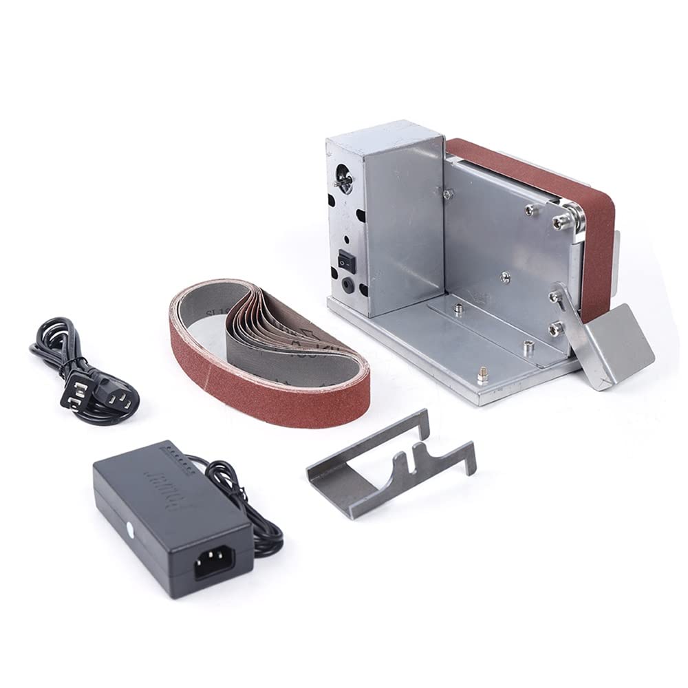 Electric Belt Grinder & Sander - 96W 795 Motor, Adjustable Speed 4500-9000 RPM, Multifunctional Bench Polishing & Grinding Machine for Metal, Wood, DIY Projects - Perfect for Home Workshops & Professional Use
