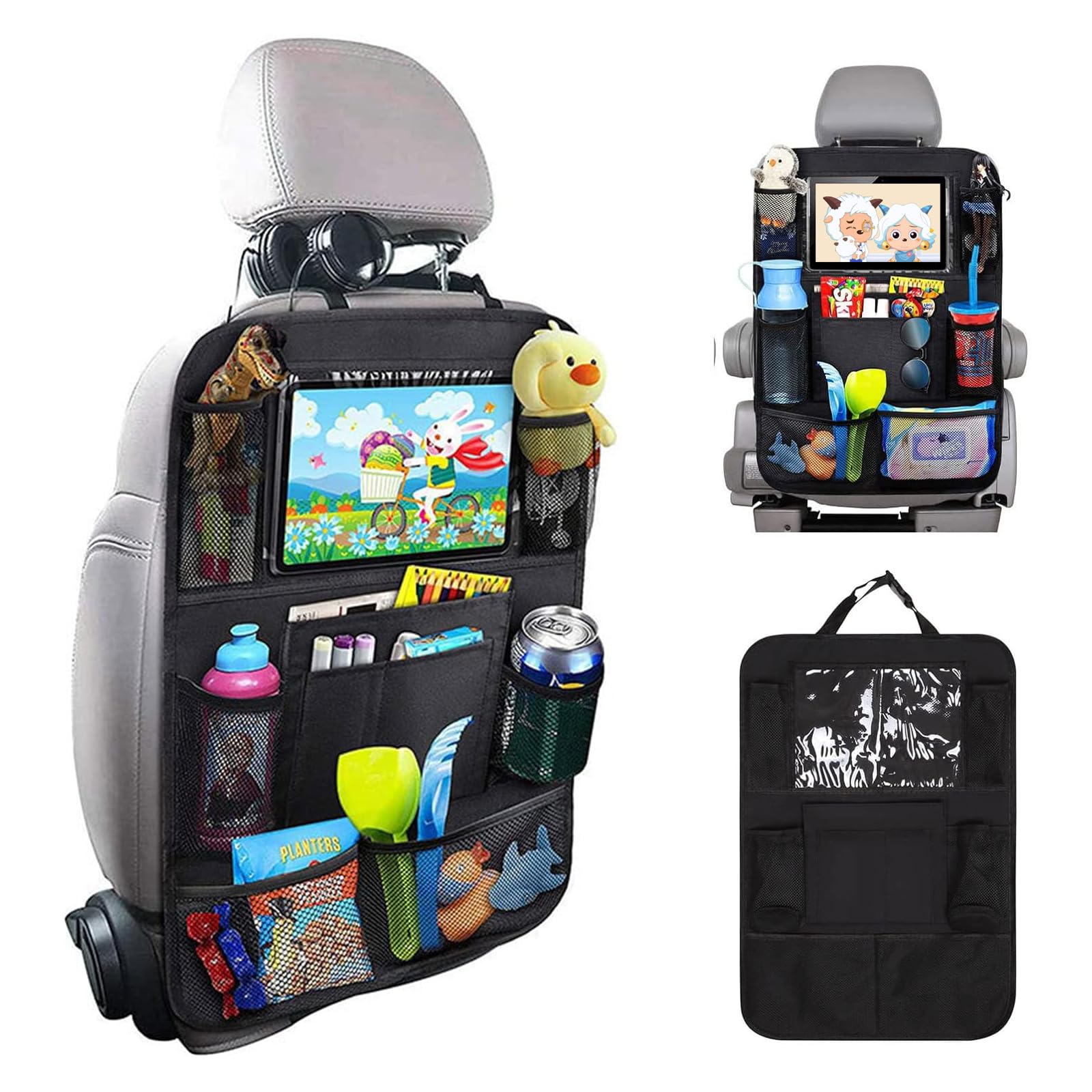 Matenf Car Seat Organizer with 9 Storage Pockets & 10