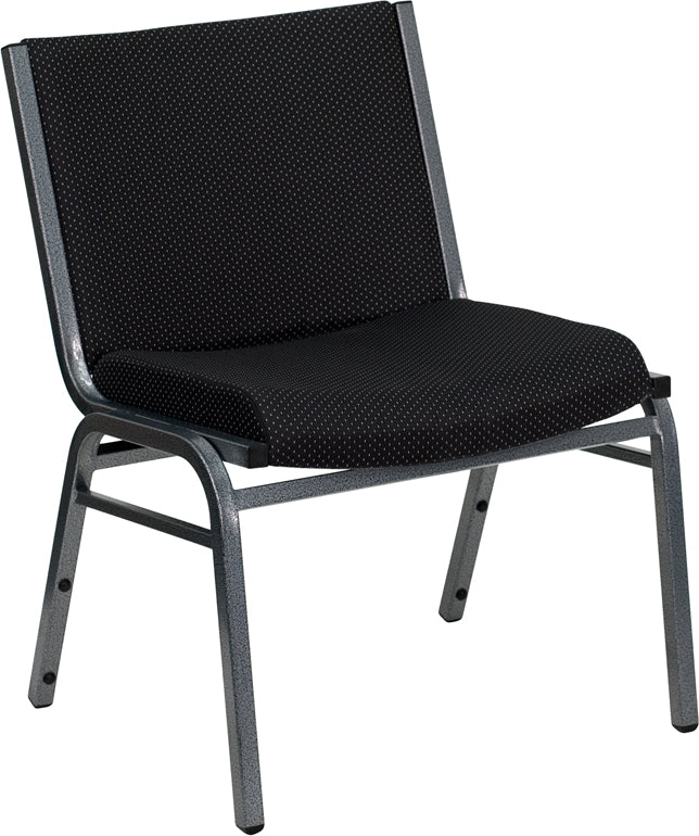 FLASH HERCULES Series Heavy Duty Stacking Chair - 1000 lb Weight Capacity, Black Fabric, Big & Tall Design - Perfect for Offices, Events, and Commercial Use