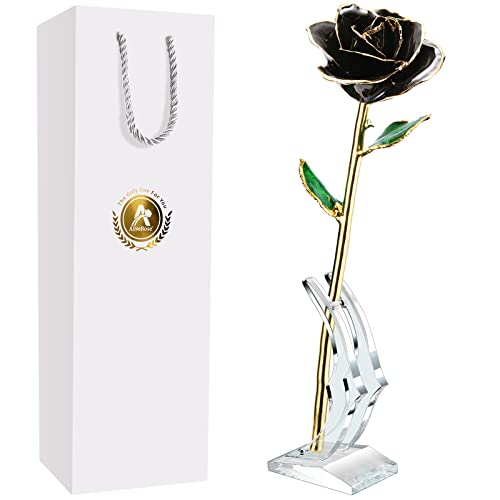 9.black Rose With Stand