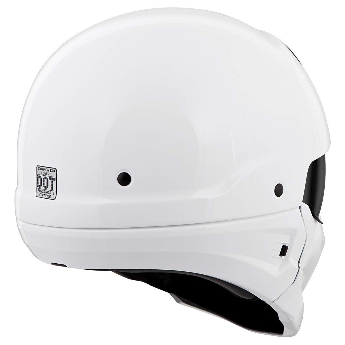 ScorpionEXO Covert Open Face 3/4 Motorcycle Helmet - DOT Approved Unisex Adult Half Shell Helmet (Gloss White, Large) | Urban Commuting & Cruising Safety Gear