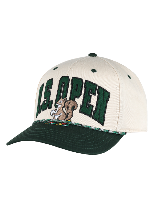 125th U.S. Open Lightweight Cotton Golf Hat - Green & Tan Rope Design for Men & Women - Perfect for Golf, Tennis, Outdoor Sports & Casual Wear