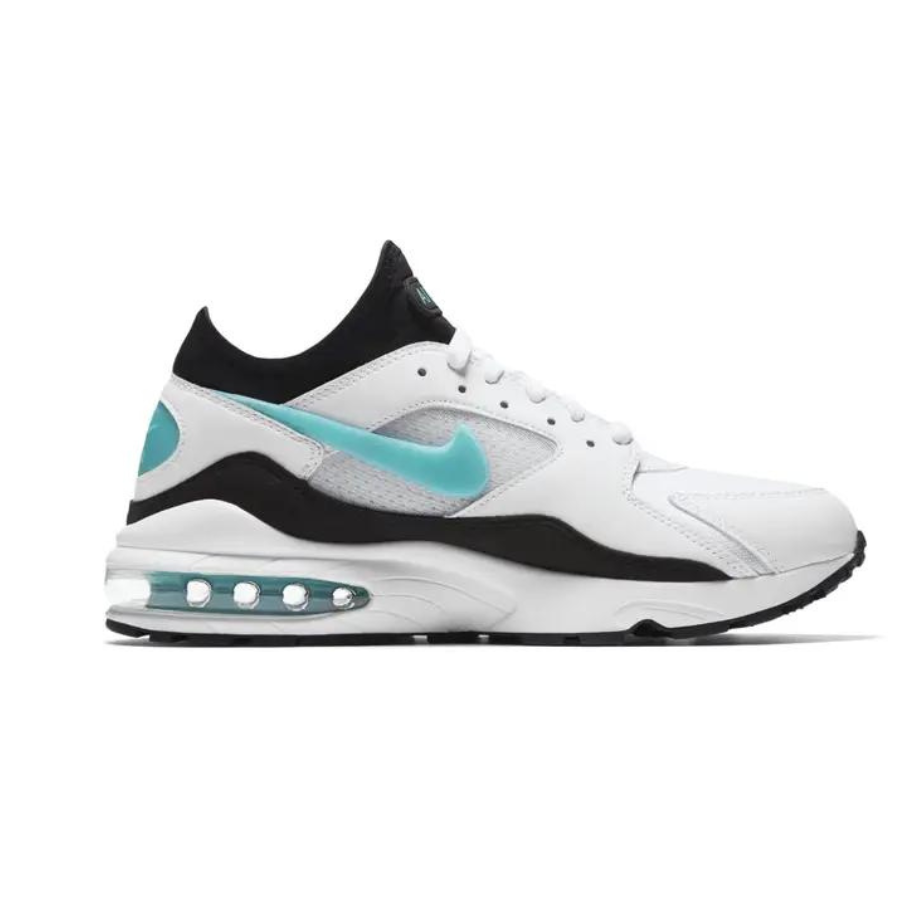 Nike Air Max 93 Running Shoes - Menthol White/Sport Turquoise/Black - Comfortable Cushioned Sneakers for Men | Perfect for Jogging, Gym Workouts & Casual Wear