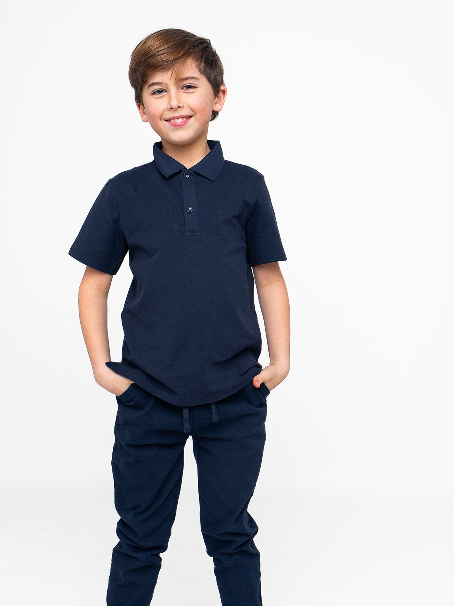 Men's Basic Short Sleeve Polo Shirt - Navy Blue Casual Cotton Tee for Golf, Work & Everyday Wear | Comfortable Breathable Summer Top