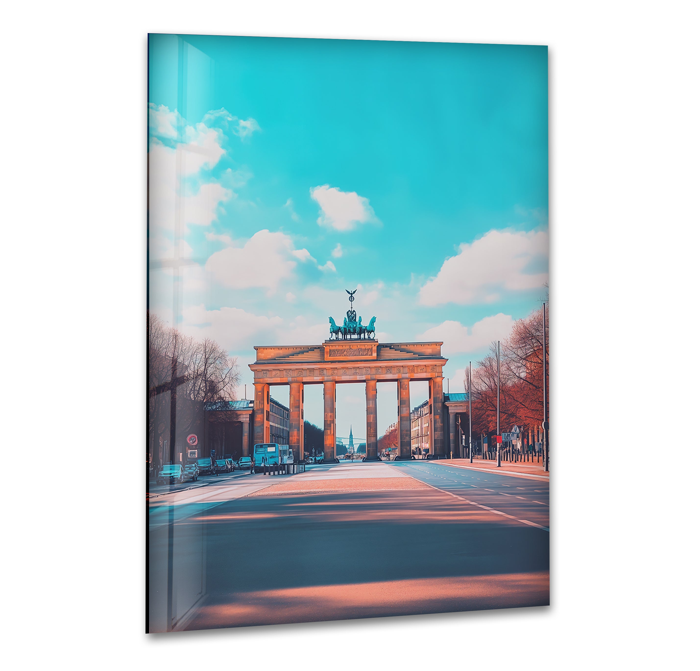 Berlin Soft Landscape Glass Wall Art - Modern Abstract Home Decor for Living Room, Bedroom & Office - Perfect for Gifts & Interior Design