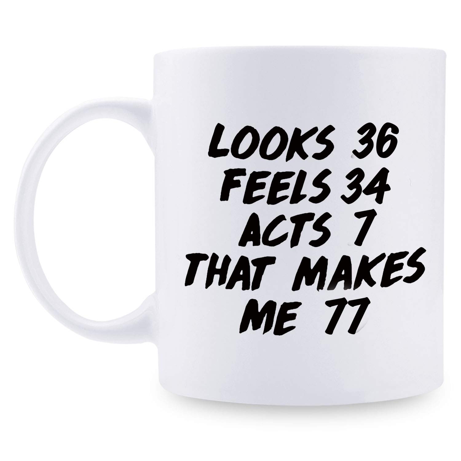 77th Birthday Gifts for Men - Vintage 1942 Themed 11oz Coffee Mug for Dad, Husband, Brother & Friends | Unique 77 Year Old Birthday Present for Him | Perfect for Office, Home & Retirement Celebrations