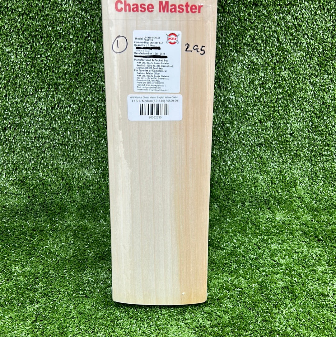 MRF Genius Chase Master Junior/Youth English Willow Cricket Bat - Lightweight & Durable for Kids Cricket Practice & Matches - Perfect for Training, School Games & Backyard Play