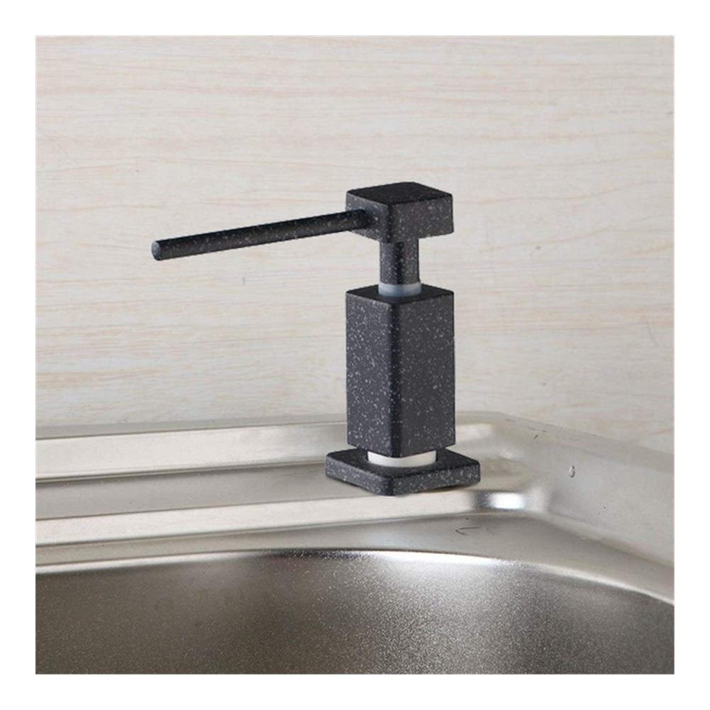 Vintage Style Square Black Dot Soap Dispenser Pump - Kitchen Sink & Bathroom Shower Deck Mounted Liquid Soap Dispenser Replacement | Perfect for Farmhouse, Retro Decor & Modern Homes