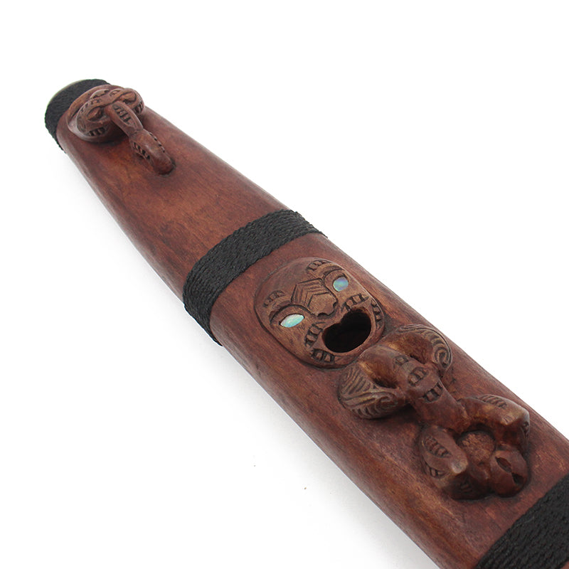 Handcrafted Maori Pūtōrino Flute | Authentic Wooden Musical Instrument by Tim Codyre | Perfect for Cultural Performances, Meditation & Home Decor