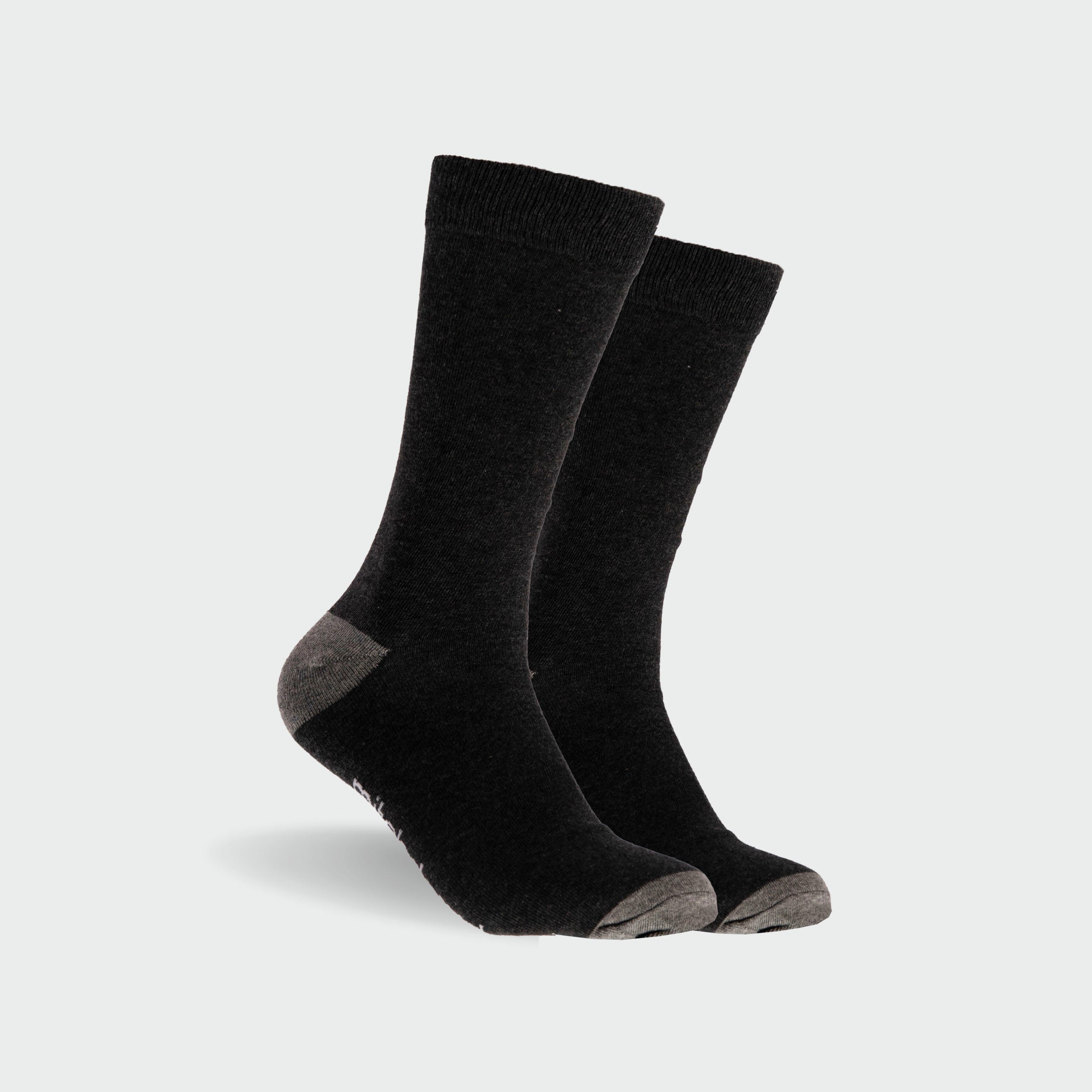 Men's Cotton Crew Socks 5-Pack Black - Soft Comfortable Casual & Athletic Socks for Everyday Wear, Workout, and Office Use