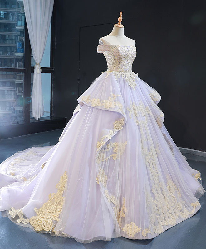 Elegant Purple Tulle Lace Long Prom Gown - Formal Evening Dress for Women - Perfect for Homecoming, Prom Night & Special Occasions