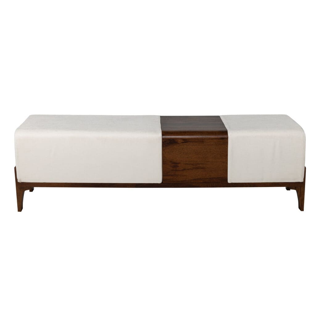 Cyan Design 11757 Noah Ottoman - Medium Brown Storage Bench with Tufted Upholstery | Perfect for Living Room, Bedroom & Entryway Seating