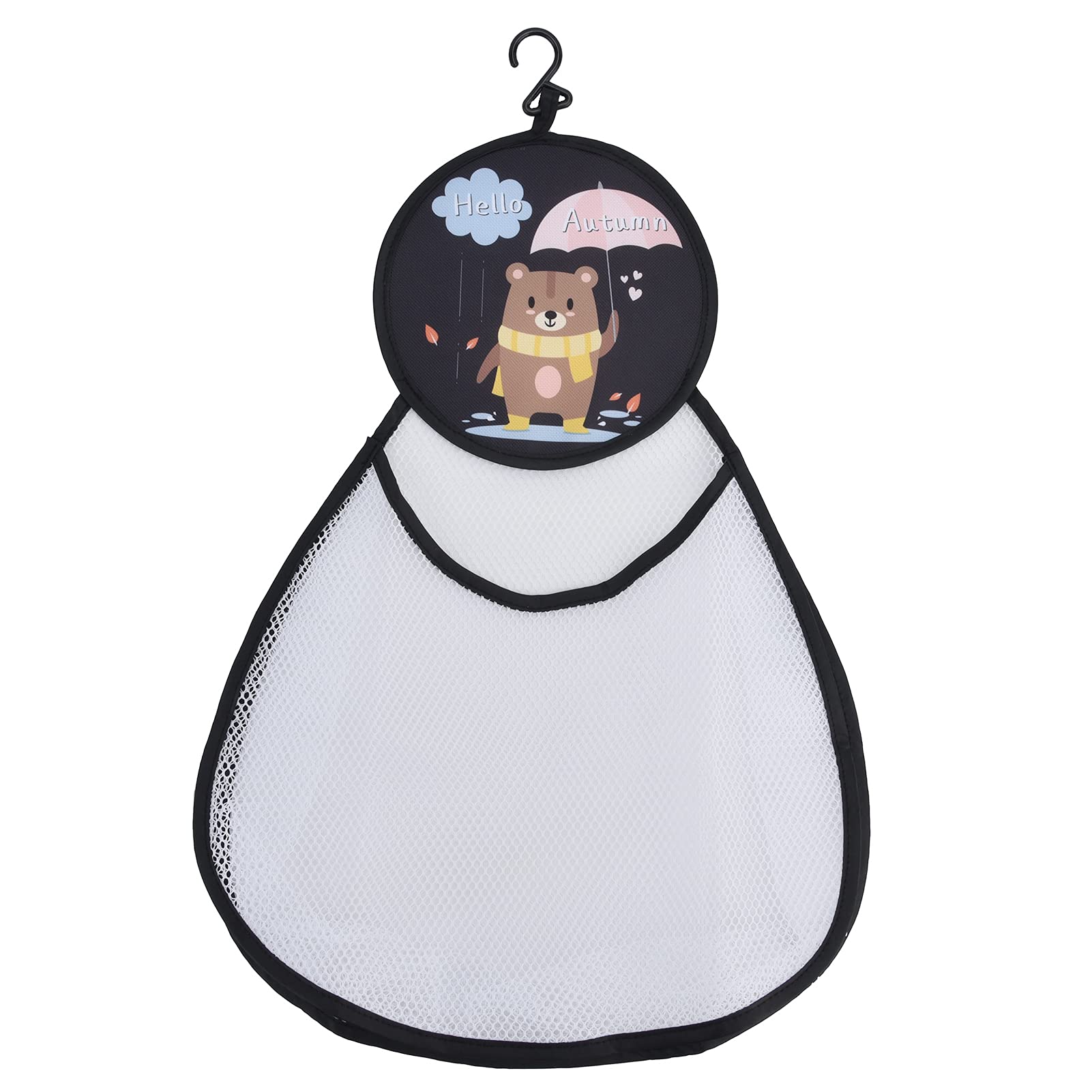 HEEPDD Baby Bath Toy Organizer - Mesh Bath Toy Storage Bag with Bear Pattern, Waterproof Hanging Toy Organizer for Bathroom, Nursery & Kids' Playroom