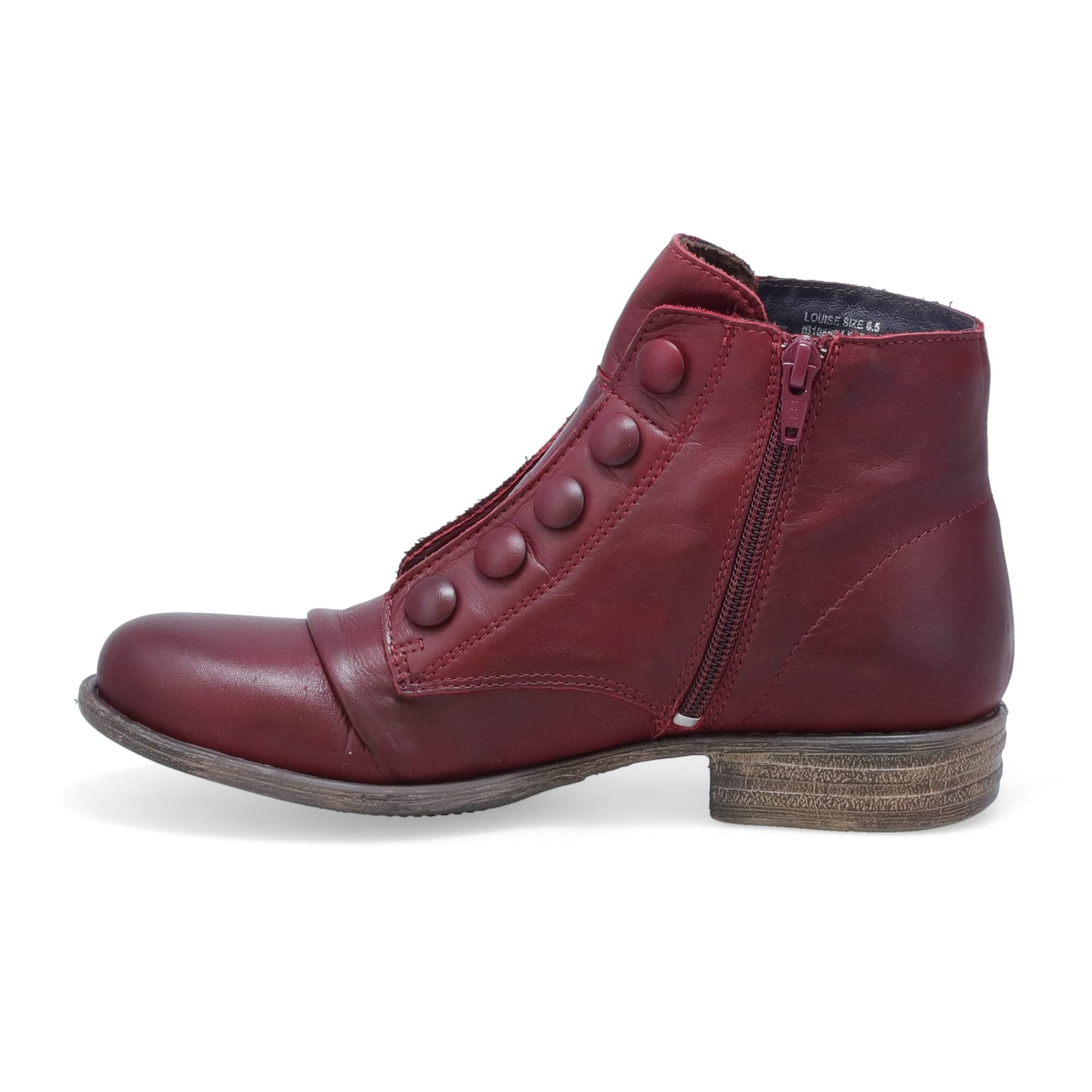 Miz Mooz Louise Women's Boots - Comfortable Ankle Boots for Women, Fashionable Leather Booties with Side Zipper - Perfect for Fall, Winter, Office & Casual Wear