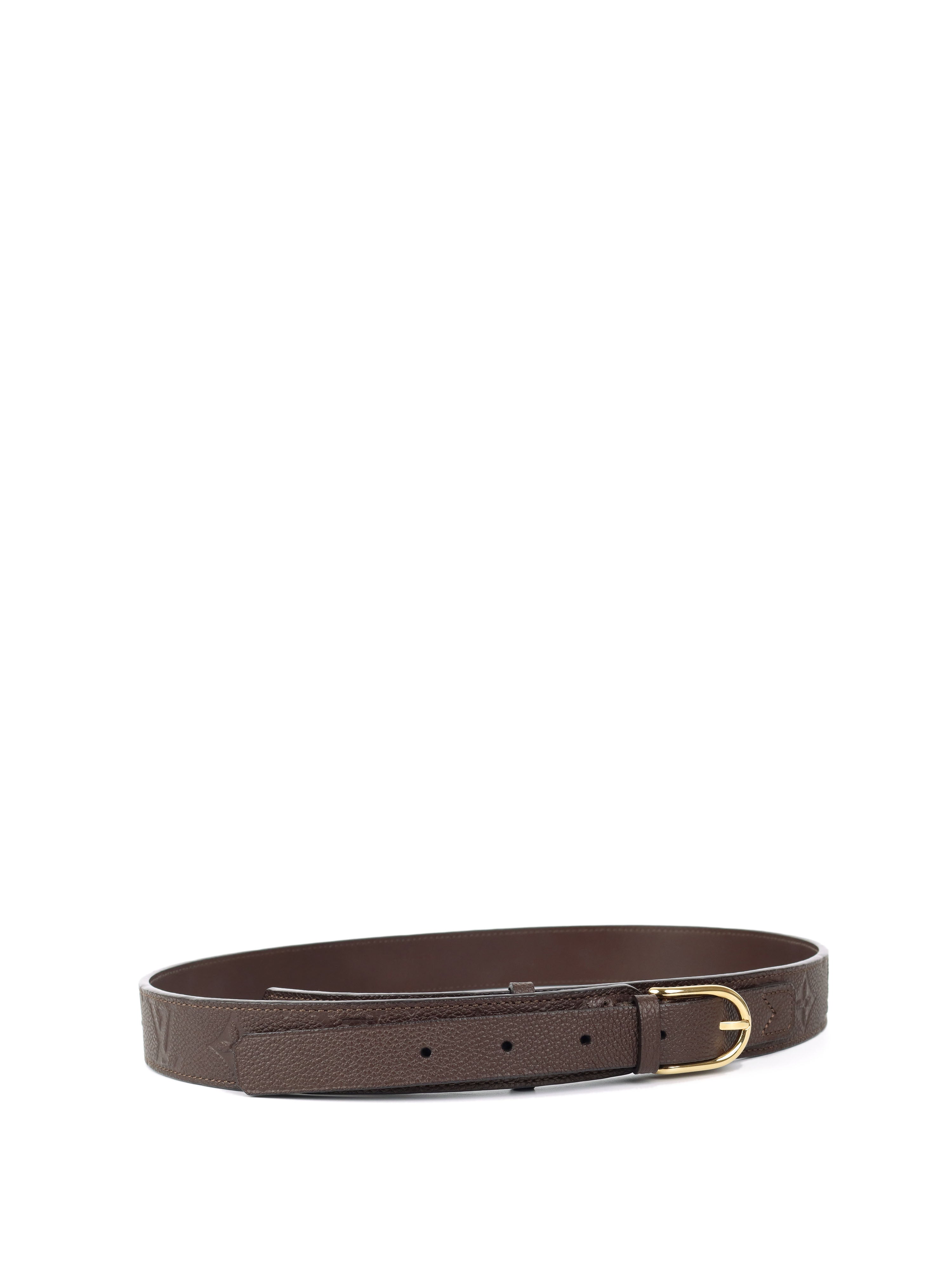 Authentic Louis Vuitton Monogram Empreinte Leather Belt 85 - Brown Luxury Designer Belt for Men & Women | Perfect for Office, Parties & Formal Occasions