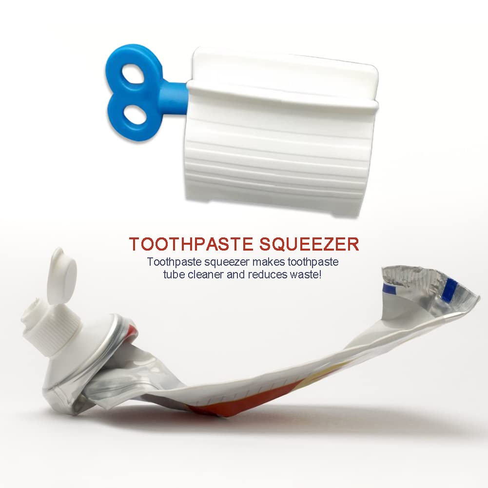 3-Pack Rotating Toothpaste Squeezer - Plastic Toothpaste Dispenser & Tube Roller for Bathroom & Kitchen Organization - Save Toothpaste & Cream - Perfect for Travel, Camping & Home Use