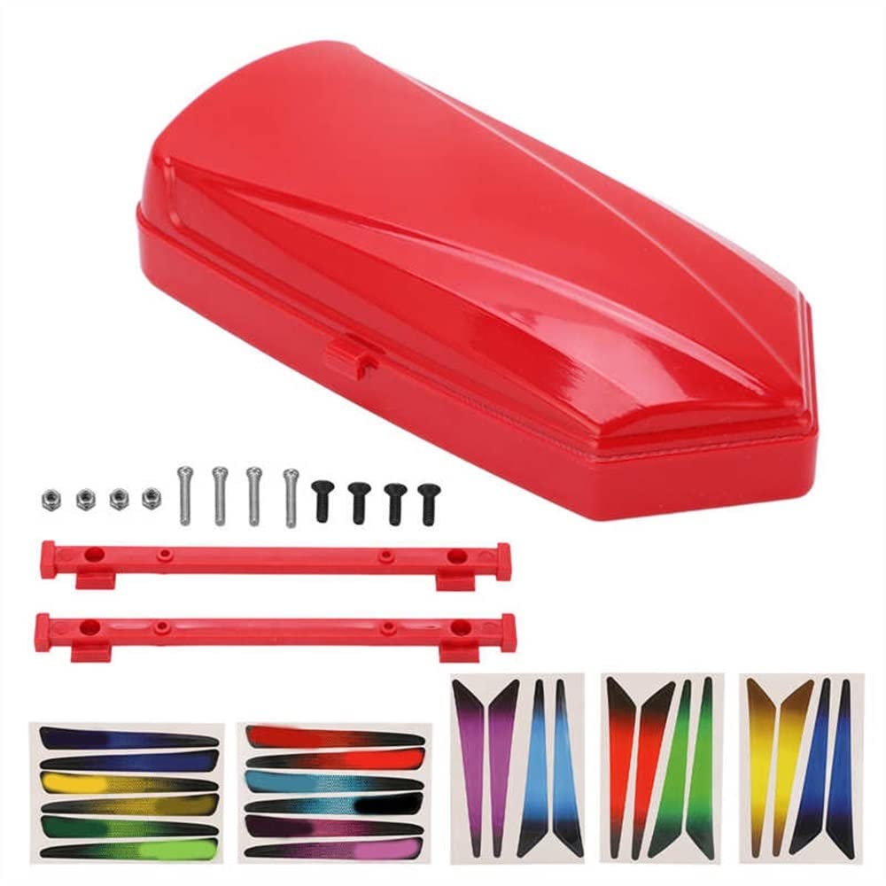 1/10 Scale RC Car Roof Luggage Box - Realistic ABS Upgrade Accessory with Screw Nut for Remote Control Vehicles (Red) - Perfect for RC Car Enthusiasts & Off-Road Adventures
