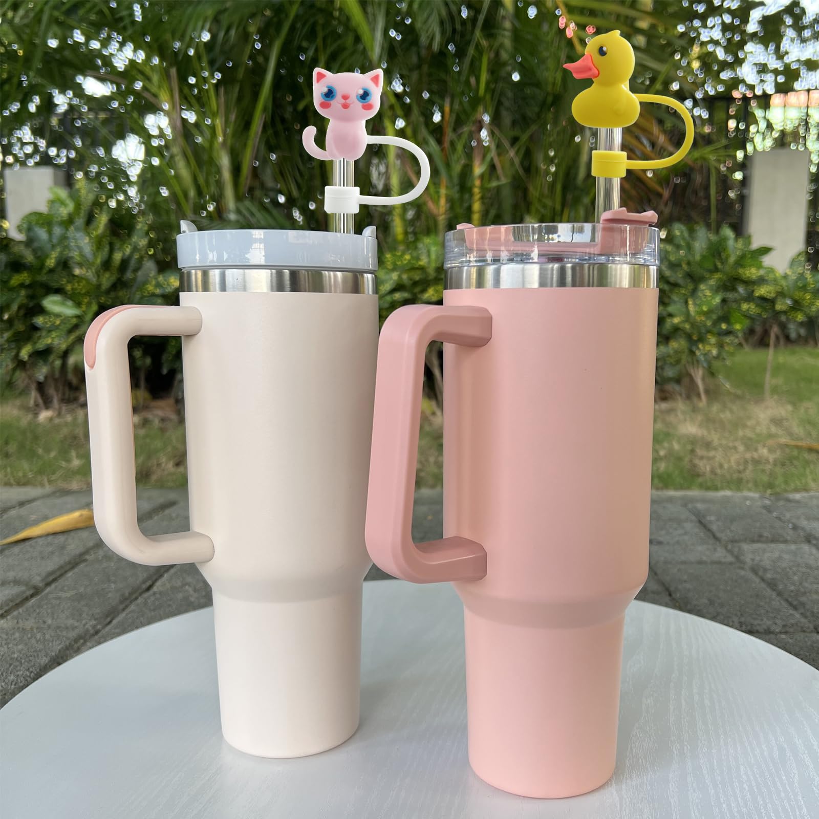 9 PCS Silicone Straw Covers for Stanley Cups - Dust-Proof Reusable Straw Caps for Water Bottles, Tumblers & Travel Mugs - Perfect for Outdoor, Gym, Office & Daily Hydration