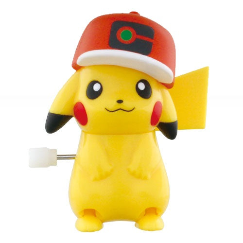Takara Tomy Pokemon Pikachu 3 Inch Wind-Up Walking Toy Figure - Collectible Mini Character for Kids, Gifts & Anime Fans