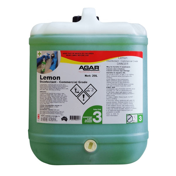Commercial Grade Agar Lemon Disinfectant - Powerful Surface Cleaner for Hospitals, Restaurants & Homes | Kills 99.9% Germs & Bacteria