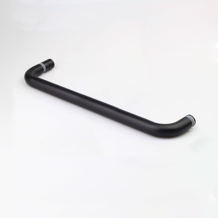 Stainless Steel Shower Door Handle with Towel Rail - 500mm Bathroom Accessory for Modern Home & Spa Use