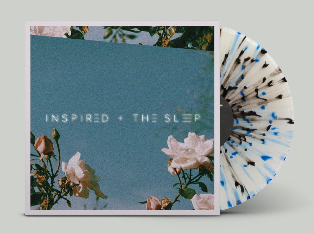 Blue & white marbled vinyl
