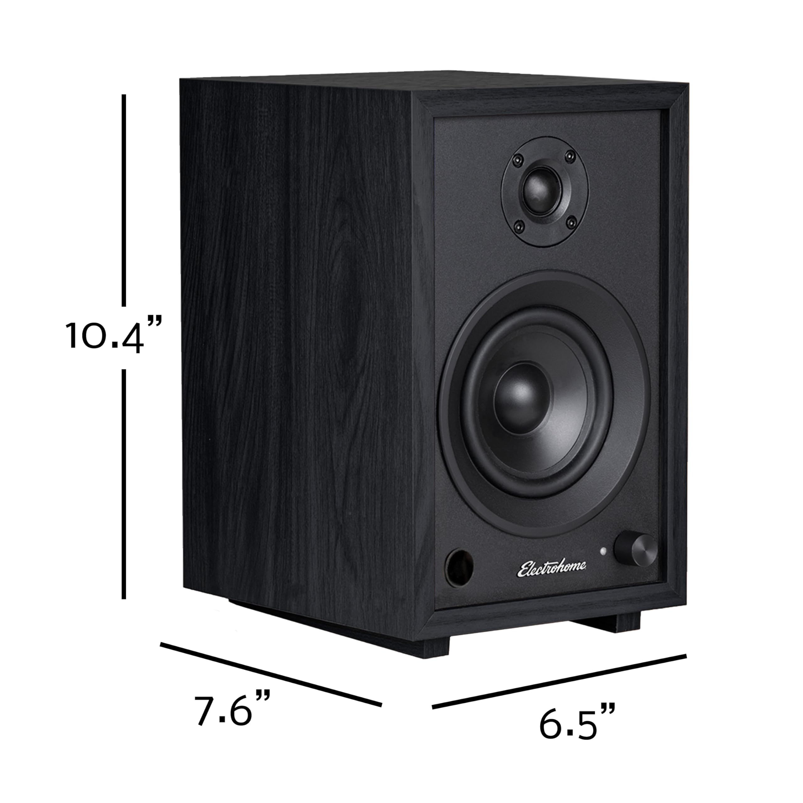 Electrohome McKinley 2.0 Stereo Powered Bookshelf Speakers with Built-in Amplifier - 4