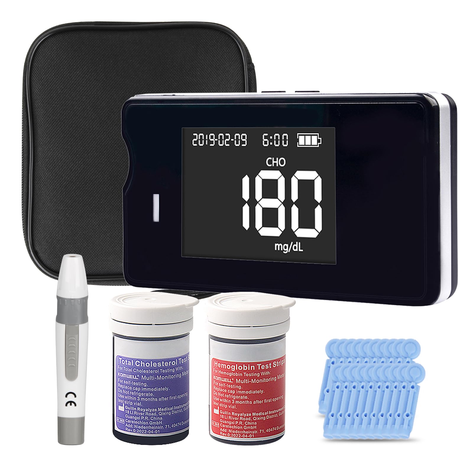 Hemoglobin Test Kit with Meter & Strips - Fast, Accurate & Easy Home Hemoglobin Tester for Anemia Monitoring & Health Check