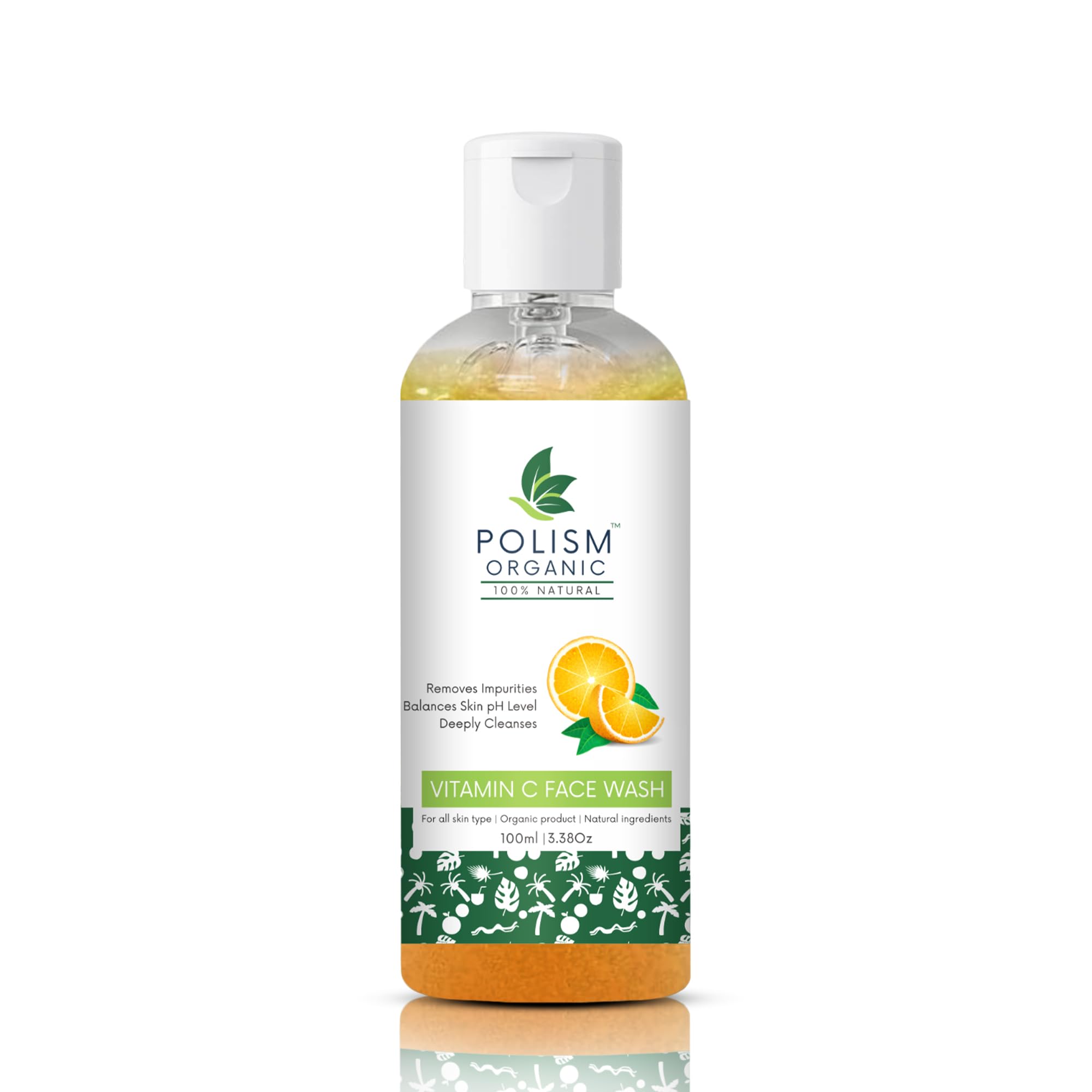 Organic Vitamin C Face Wash with Neem & Aloe Vera - Deep Cleansing & Brightening for Acne & Dark Spots | 100% Natural & Vegan Skincare for All Skin Types | Men & Women | 100ml | Perfect for Daily Morning & Night Routine