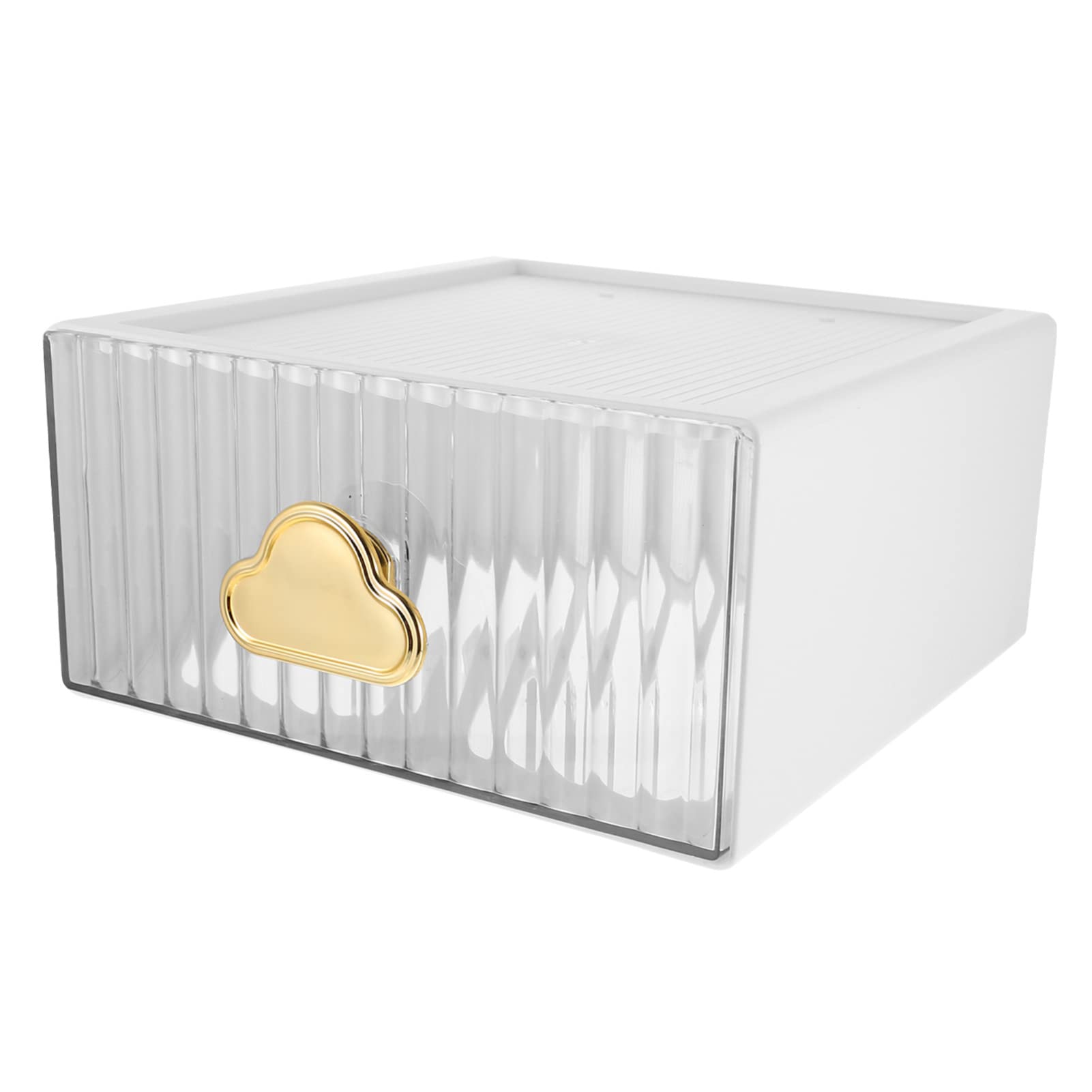 Cabilock 3-Tier Desk Drawer Organizer - White Makeup Storage Case for Lipstick, Jewelry, Lotion & Cosmetics | Perfect for Vanity, Bathroom Counter & Office Desk Organization