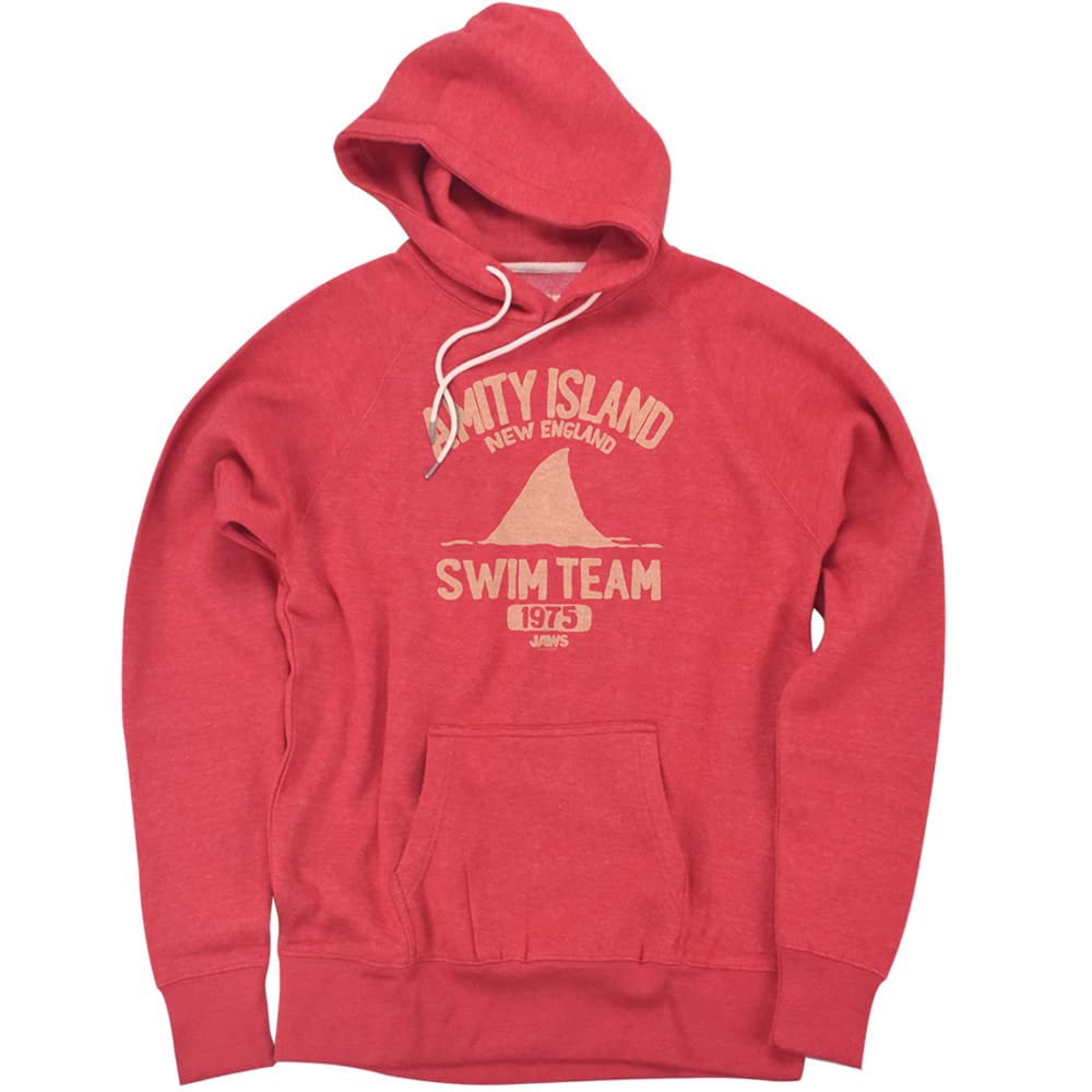 Popfunk Jaws The Swim Faster Official Premium Ultrasoft Tri-Blend Hoodie - Stylish & Comfortable Shark-Themed Pullover for Movie Fans, Casual Wear & Outdoor Activities