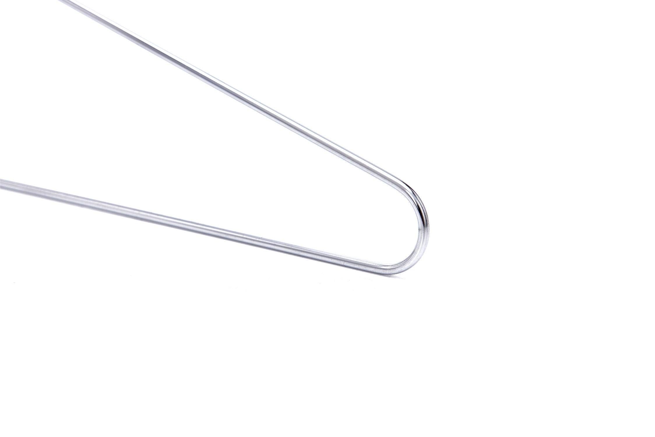Premium 100-Pack Stainless Steel Heavy Duty Swivel Hook Clothes Hangers - 17
