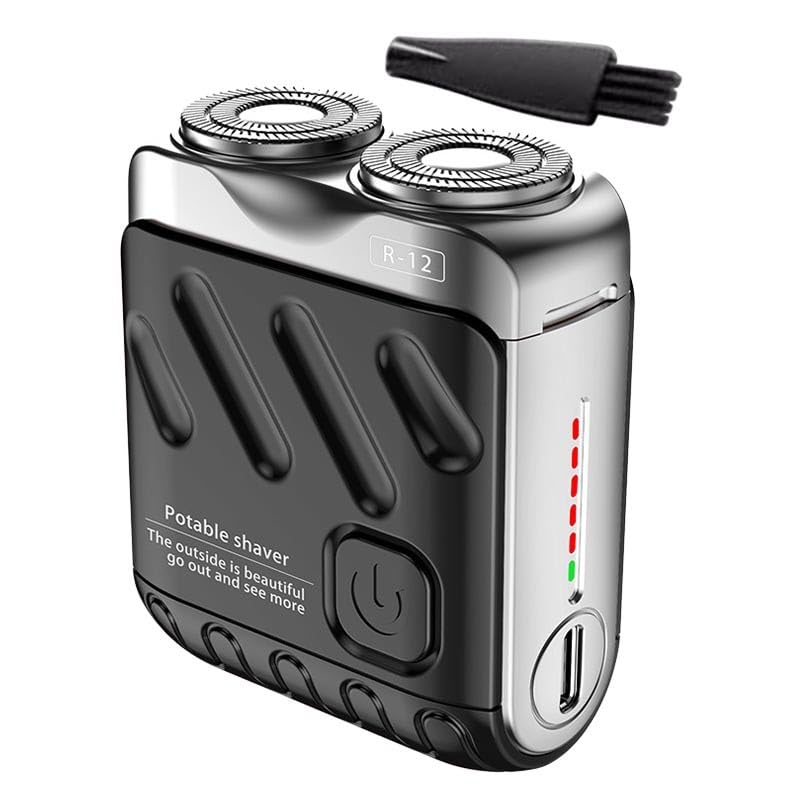 Rechargeable Wet & Dry Electric Shaver for Men - Dual Blade Magnetic Cutter, Lightweight Travel Razor for Face & Body - Perfect for Home, Gym & Business Trips
