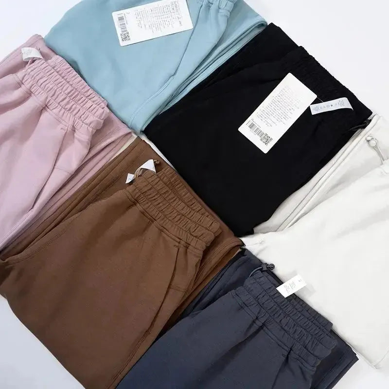 Softstreme Women's High Waist Wide Leg Split Pants - Elastic Waist Straight Leg Yoga Pants for Outdoor Sports, Lounge & Casual Wear