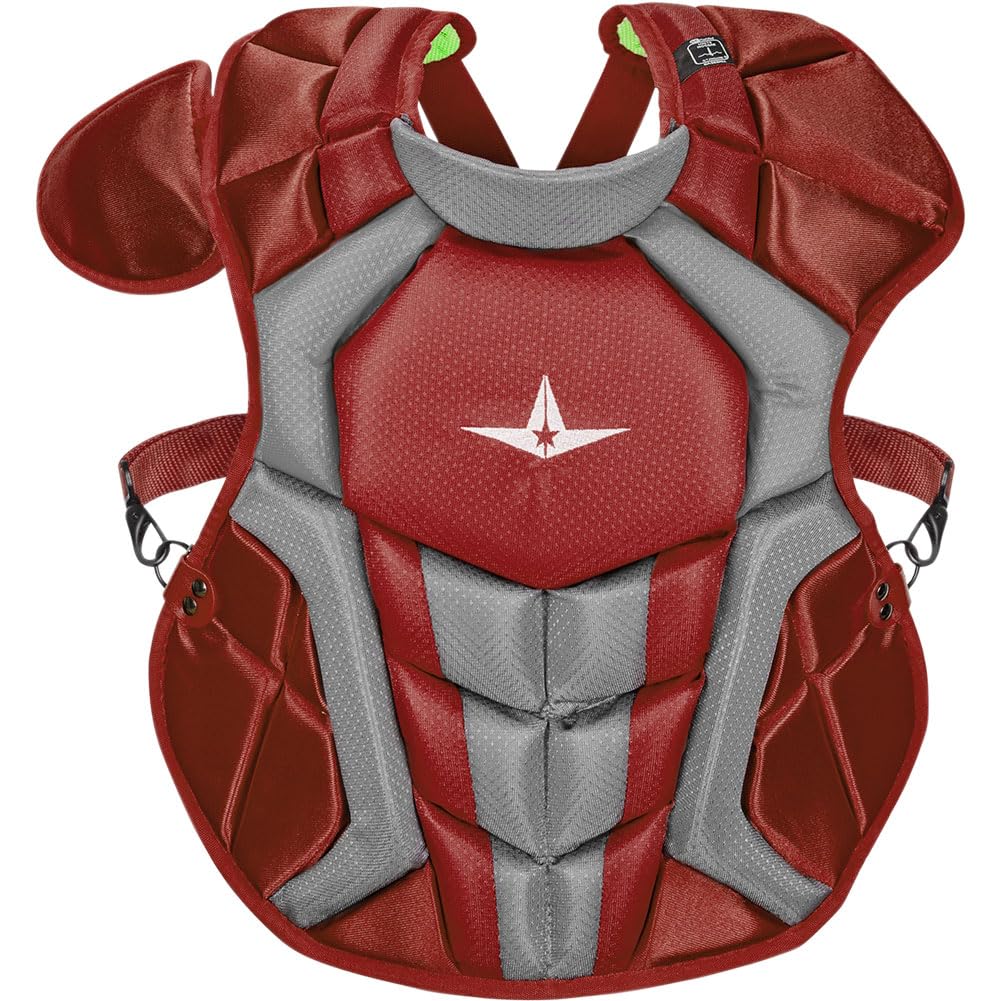 All-Star CPCC1216S7XMA S7 Axis™ Youth Baseball Chest Protector - NOCSAE Certified for Ages 12-16 - Lightweight Protective Gear for Catchers & Pitchers - Perfect for Little League, Travel Ball & High School Baseball Games