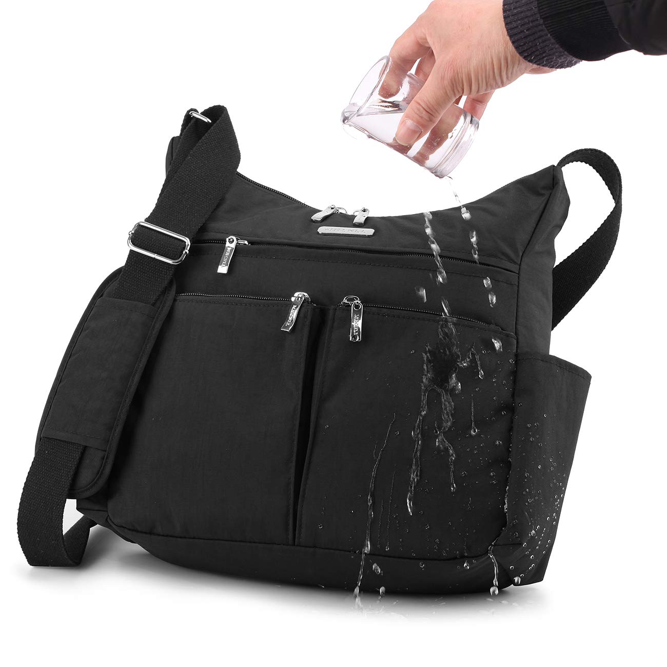 MHCNLL RFID Anti-Theft Crossbody Purse for Women - Lightweight Waterproof Nylon Shoulder Bag - Perfect for Travel, Shopping & Daily Commute