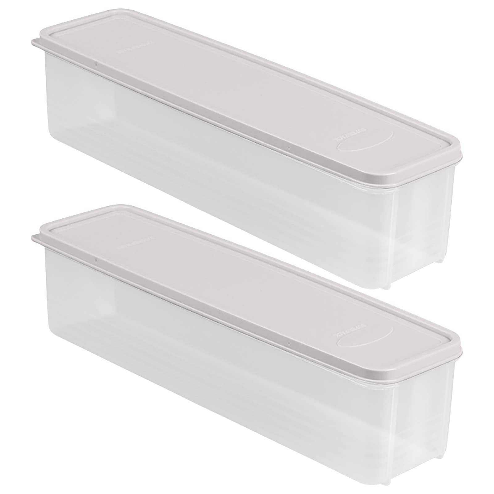 Pink Plastic Pasta and Noodle Storage Container with Lid - 22x10 Inches Airtight Kitchen Organization Box for Vermicelli, Grains & Dry Food - Perfect for Pantry, Refrigerator & Meal Prep Storage