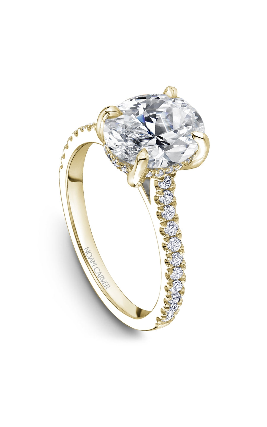Noam Carver B354 01YA Bridal Engagement Ring - 14K White Gold Diamond Wedding Ring for Women, Perfect for Proposals, Anniversaries & Special Occasions