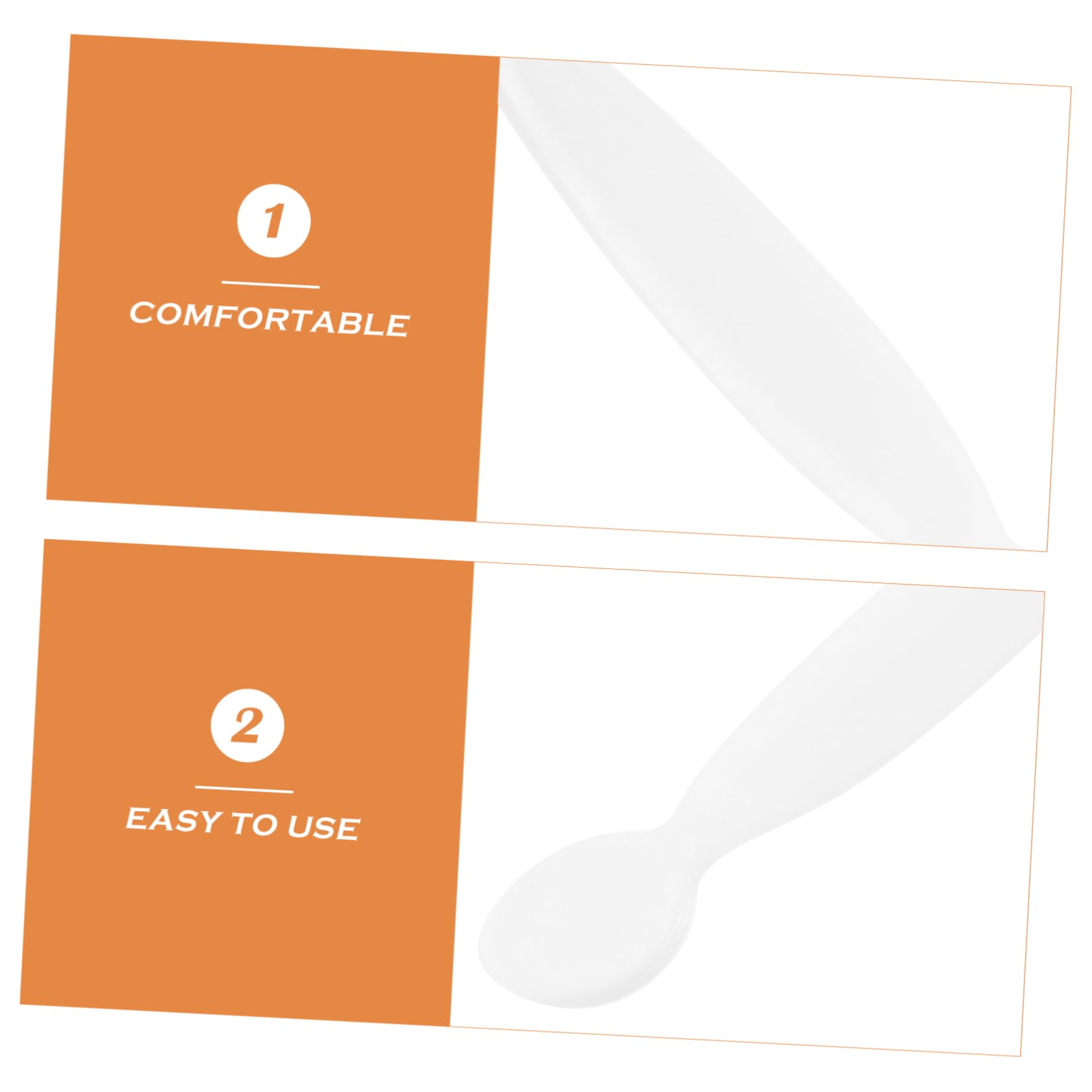 20pcs White PP Makeup Scoop Spatulas - Reusable Cosmetic Spoons for Skincare, Foundation & Creams - Perfect for Makeup Artists & Beauty Enthusiasts at Home or Salon