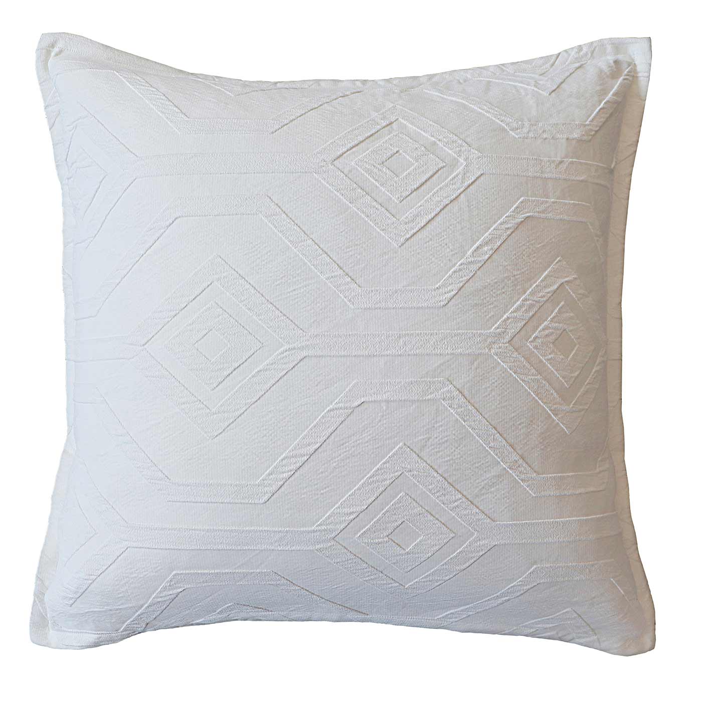 Premium Kora White European Pillowcase Set by Bianca - Luxury 100% Cotton Bedding for Master Bedroom, Guest Room & Hotel Use