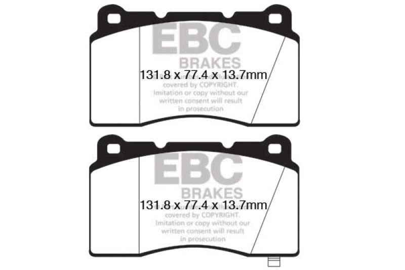 EBC Brakes DP52147NDX Ceramic Brake Pads - High Performance, Low Dust, Quiet Braking for Cars & SUVs | Perfect for Daily Commuting, Highway Driving & Stop-and-Go Traffic