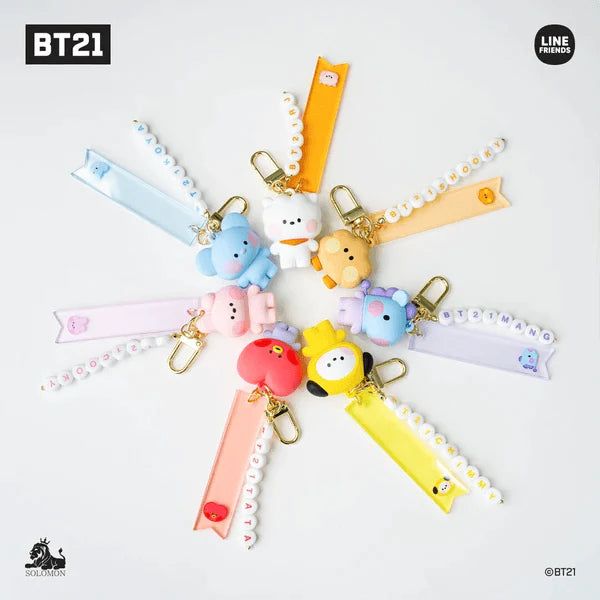 BT21 Chimmy Mini Figure Keychain - Customizable & Cute Character Keyring for BTS Fans, Gifts, and Backpacks