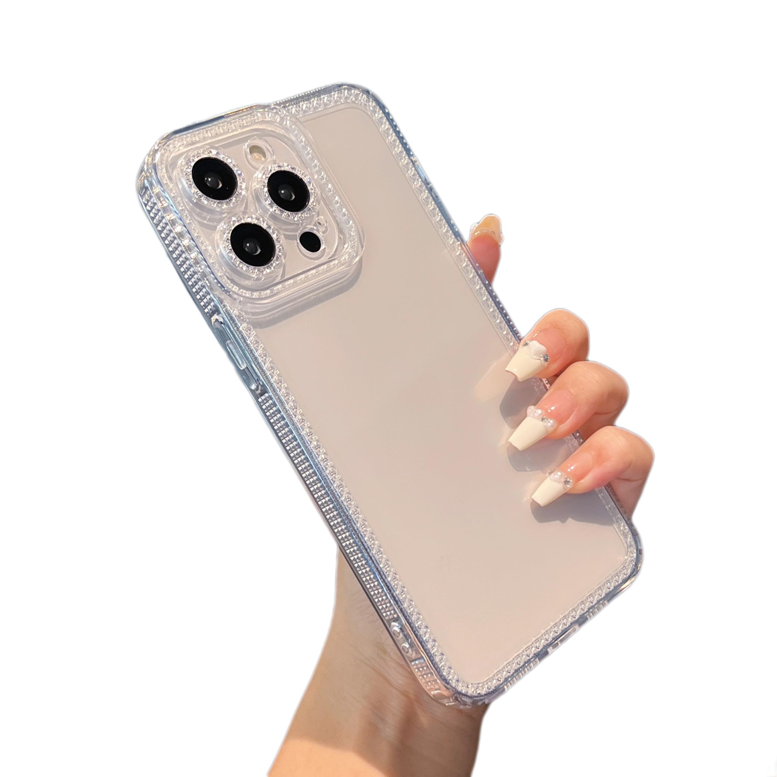 Sparkly Cute Clear Glitter TPU Case for iPhone 15 Pro Max 6.7 inch - Bling Protective Cover for Women & Girls | Perfect for Everyday Use, Parties & Special Occasions