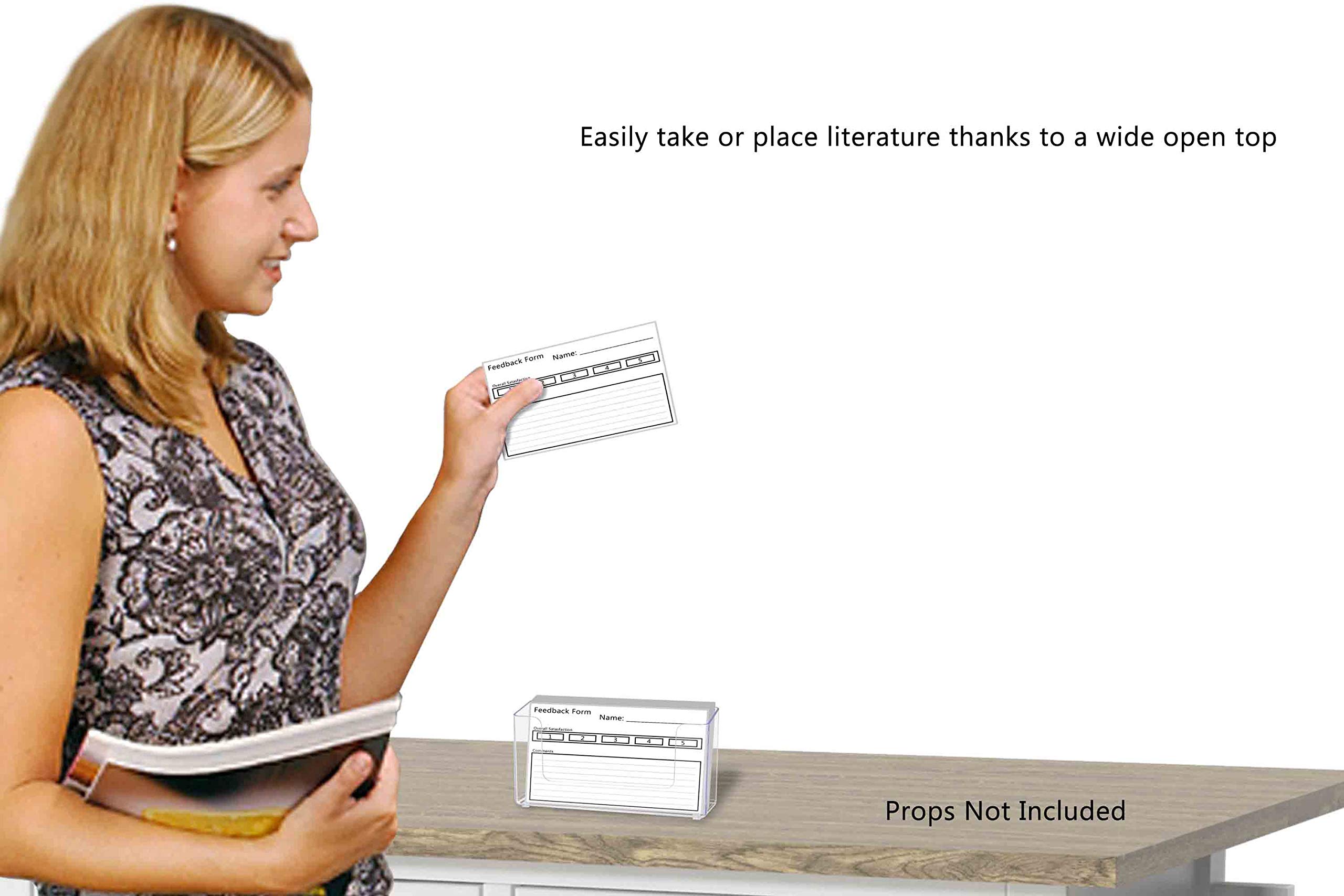 12 Pack Clear Acrylic Brochure Holders - 5
