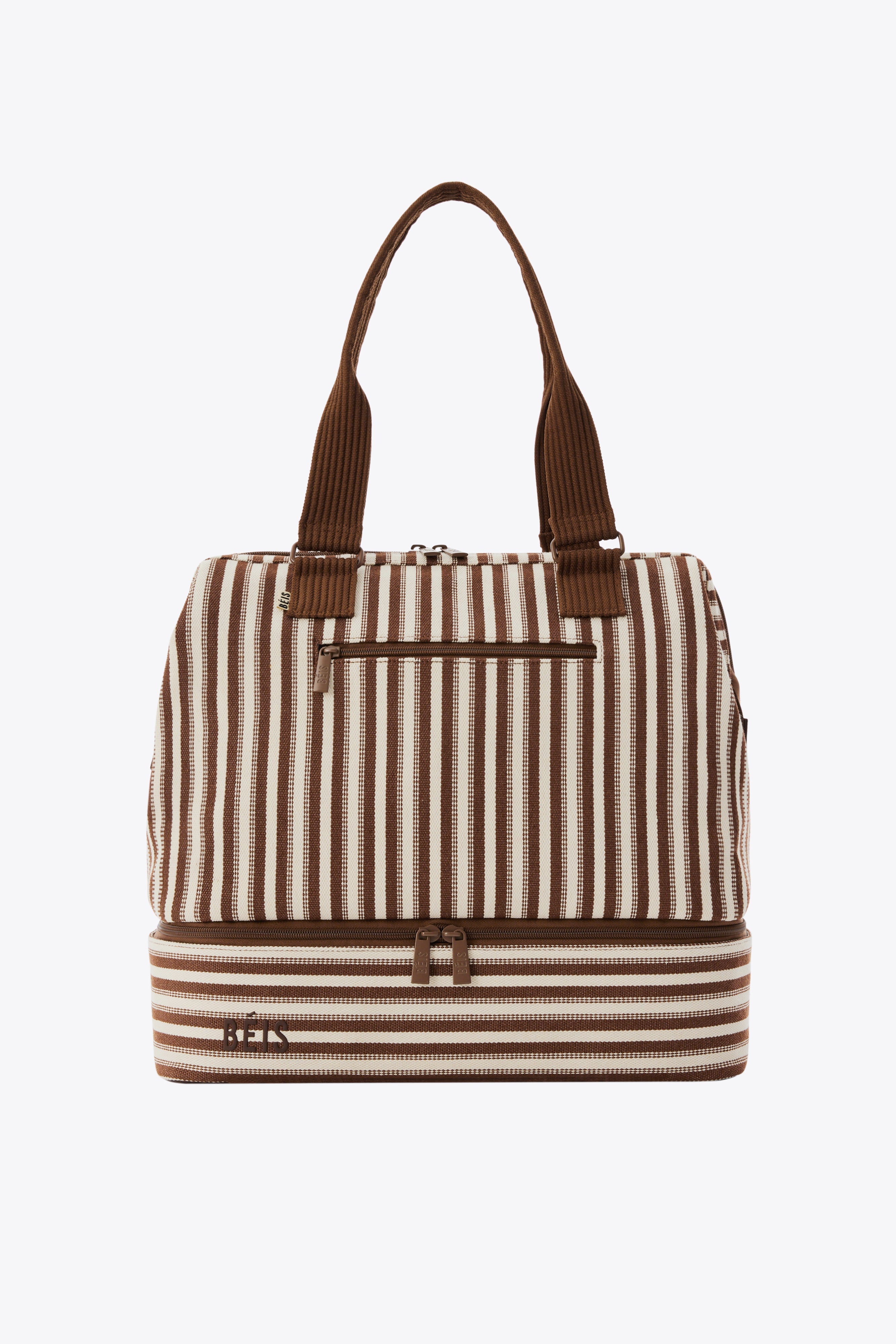 Mini Weekender Bag in Maple Stripe - Stylish & Compact Carry-On for Weekend Getaways, Travel & Gym Essentials