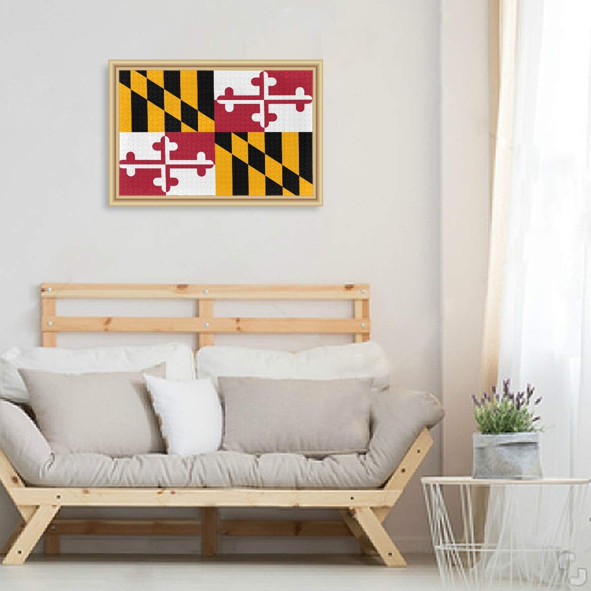 Maryland Flag USA State Jigsaw Puzzle - 500 Pieces for Adults & Kids, DIY Gift for Home Decor, Classroom Learning & Family Game Night